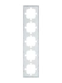 Рамка 5-мест. горизонт. ZIMA бел. LEZARD 704-0200-150