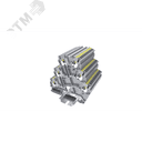 Клемма TP земля, 3-уровневая угловая,с уравниванием потенциала, с держателем маркировки, Push-in, сечение 2,5 мм. кв., желто-зеленая