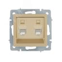 VESNA Розетка компьютерная двойная золото