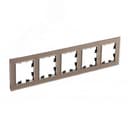 ATLASDESIGN NATURE рамка пятипостовая, ОРГАНИЧЕСКОЕ СТЕКЛО ШАМПАНЬ Systeme Electric