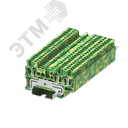 Клемма TC 1-2 заземл., пружин., сечение1.5 мм. кв., желто-зеленая SUPU