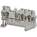 Клеммник пружинный проходной 2.5мм.кв 3 точки подключения оранжевый