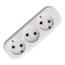 Розетка-колодка 3 поста наружная без заземления ABS-пластик E203 Универсал