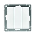 Выключатель трехклавишный UNIVersal серия Афина, с/у, 10А, 220В, механизм, белый (еврослот)