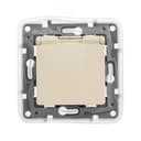 ETIKA Розетка 2К+З IP 44 с откидной крышкой и шторками немецкий стандарт автоматические зажимы 16 А слоновая кость