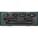 Набор аксессуаров для головок торцевых ударных 1/2"DR в ложементе, 7 предметов