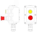 Пост управления взрывонепроницаемый из алюминия LCSD-02-B-MB-L1Y(220)x1-P6E(11)x1-PBMB-ANP15BMB