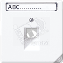 Крышка для одинарной телефонной и компьютерной розетки UAE с полем для надписи слоновая кость