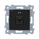 Мария Механизм розетки низковольтной телефонной скрытой установки РТ1-456 Антрацит 110036 Кунцево