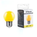 Лампа светодиодная Feron LB37 Шарик E27 1W желтый 25879