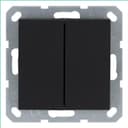 Переключатель проходной 2-кл. 10А IP20 механизм черн. матов. soft touch Jasmart G3022PB