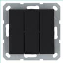 Выключатель 3-кл. 10А IP20 механизм черн. матовый soft touch Jasmart G3031PB