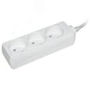 Удлинитель бытовой 3 розетки шнур 3м без заземления 10А