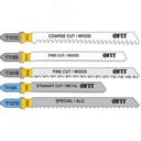 Набор полотен для электролобзика 5 шт (T111C, T119B, T101B, T118A, T127D)