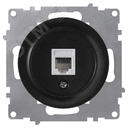 Розетка телефонная 1xRJ11, цвет чёрный (серия Florence) 2172815 ССТ