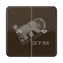 Клавиши для выключателя управления жалюзи 509VU и кнопки 539VU коричневые JUNG