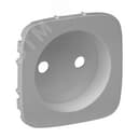 Valena ALLURE Лицевая панель силовой розетки 2К Алюминий Legrand Euro