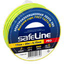 Изолента ПВХ желто-зеленая 19мм 20м Safeline Росэл