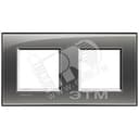 LivingLight Рамка прямоугольная 2 поста Лондонский туман BTicino