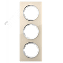 Рамка вертикальная стеклянная тройная, цвет бежевый 2234947 ССТ