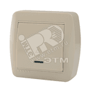 Демет Выключатель проходной с подсветкой крем Lezard