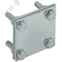 Зажим крестообразный с разделителем полоса-полоса 30мм оцинкованная сталь HDZ IEK