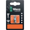 Бита ударная под внутренний шестигранник 840/1 IMP DC Impaktor Hex-Plus SB алмазное покрытие хвостовик шестигранный 1/4 C 6.3 6X25 мм с держателем-еврослот для подвеса WERA