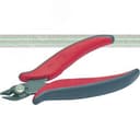 Бокорезы для электроники 128 мм (загнутые, без фаски до 1.3мм с зажимом для провол.) NWS