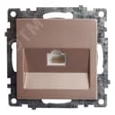 Розетка компьютерная 1-местная RJ-45 (механизм), серия Катрин, шампань 39599 FERON