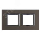 Axolute Рамка 2х2 поста 71мм горизонтальная бронза