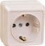 РС20-3-ОКм Розетка 1местн. с з/к 16А откр.уст. ОКТАВА (кремовый) IEK (ERO11-K33-16-DC) (30 шт/упак)