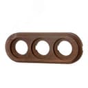 Лизетта Рамка 3 постовая для открытой проводки (Старое дерево на бревно 240мм) BFC24-630-17 Бирони