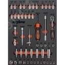 Набор головок торцевых 1/4" DR с аксессуарами в EVA ложементе 280х375 мм, 50 предметов