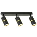 Светильник Feron ML1863 ZEN настеннопотолочный под лампу GU10 чёрный золото 48645