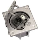 Основа влагостойкая IP66 с замком, розеткой Schuko и разъемом RJ45 Cat.5e UTP из нержавеющей стали K45 Connect KSE15USEC-23-72 Simon