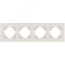 Рамка City 4-местная, бежевый