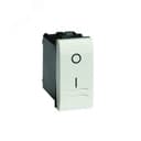 BRAVA Выключатель 1 модуль двухполюсный с подсветкой черный