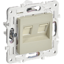 SKANDY Розетка компьютерная двойная RJ45 кат.5E SK-K03B бежевый IEK