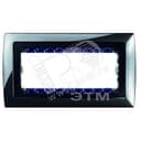 Рамка с суппортом на 8 узких модулей, S82C, вороненая сталь - графит Simon