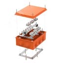Коробка огнестойкая для о/п 40-0320-FR6.0-4-18-Р Е15-Е60 200х150х75 RAL2004 Промрукав (5 шт/уп)