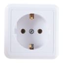 Розетка 1-м ОП Оптима РА16-376 16А IP20 с заземл. с монтаж. пластиной бел. Кунцево 8007