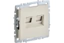 Розетка компьютерная двойн. СП RJ45 кат.5E BRITE РК10-2-БрКр механизм беж. IEK BR-K20-1-K10