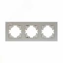 Рамка 3-местная Ugra алюминий, серебро