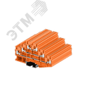 Клемма TP 3-уровневая, Push-in, сечение 2,5 мм. кв., оранжевая