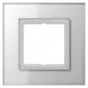 Рамка 1-я для горизонтальной/вертикальной установки Серия- LS plus Материал- стекло Цвет- белый