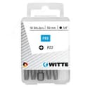 Бита PZ2x50 мм 1/4" E6.3 Industrial пластик.уп. 10 шт. WITTE