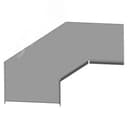 Крышка секции угловой КНЛ-У20 УТ1,5, оцинкованный лист, S1,0мм