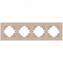 Рамка City 4-местная, шампань GUSI Electric