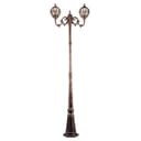 Светильник садовопарковый Feron PL3808 столб круглый 260W 230V E27 черное золото 11385