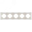 Рамка Bravo 5-местная, жемчуг